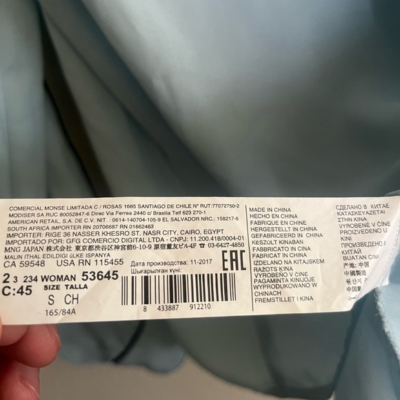 MANGO Light Blue Crewneck Blouse Size S - Picture 6 of 7